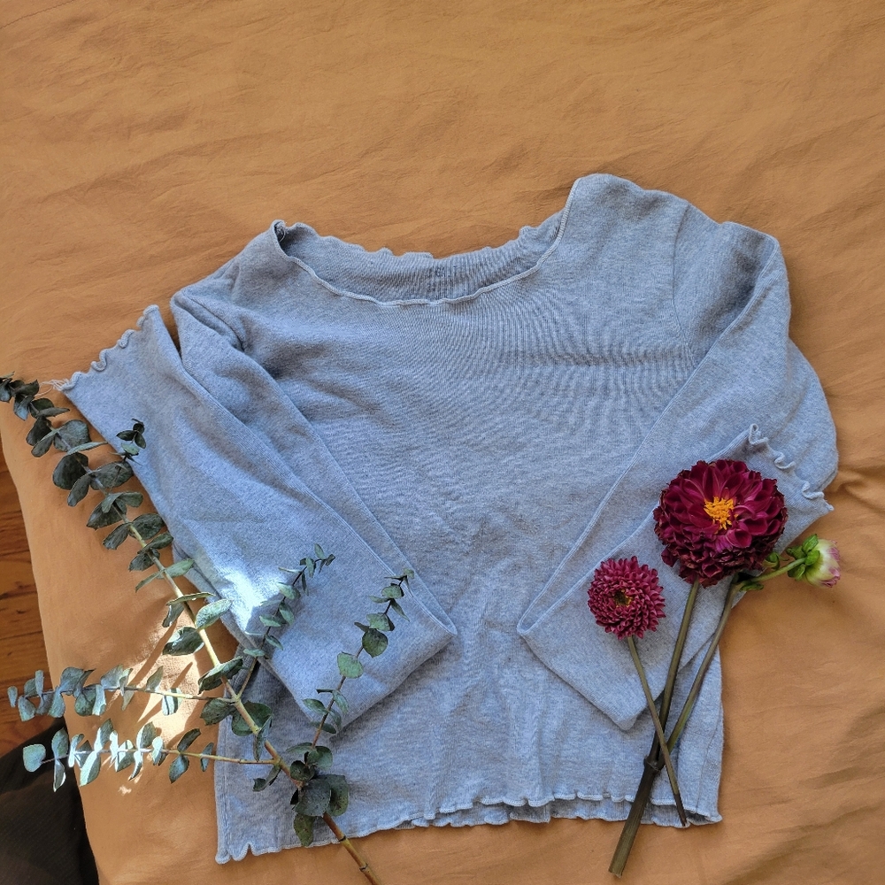 Elegant Light Gray Women's Long Sleeve
